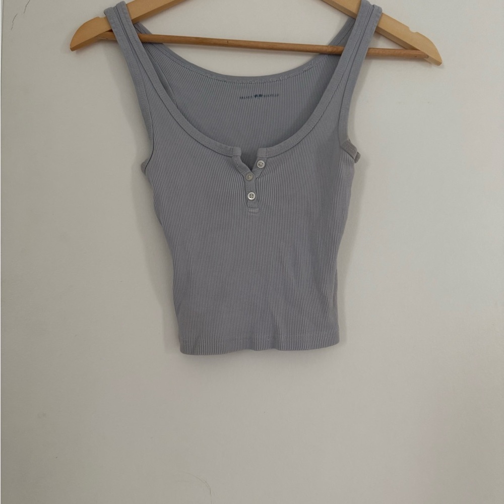 Brandy Melville Ribbed Tank Top - Sky Blue